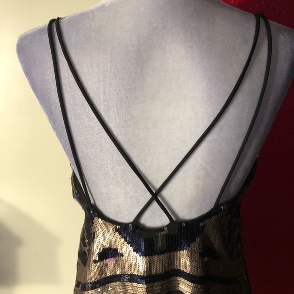 Show Me Your MuMu Criss-Cross Applesauce Sequins Aztec Print Dress - Picture 7 of 10